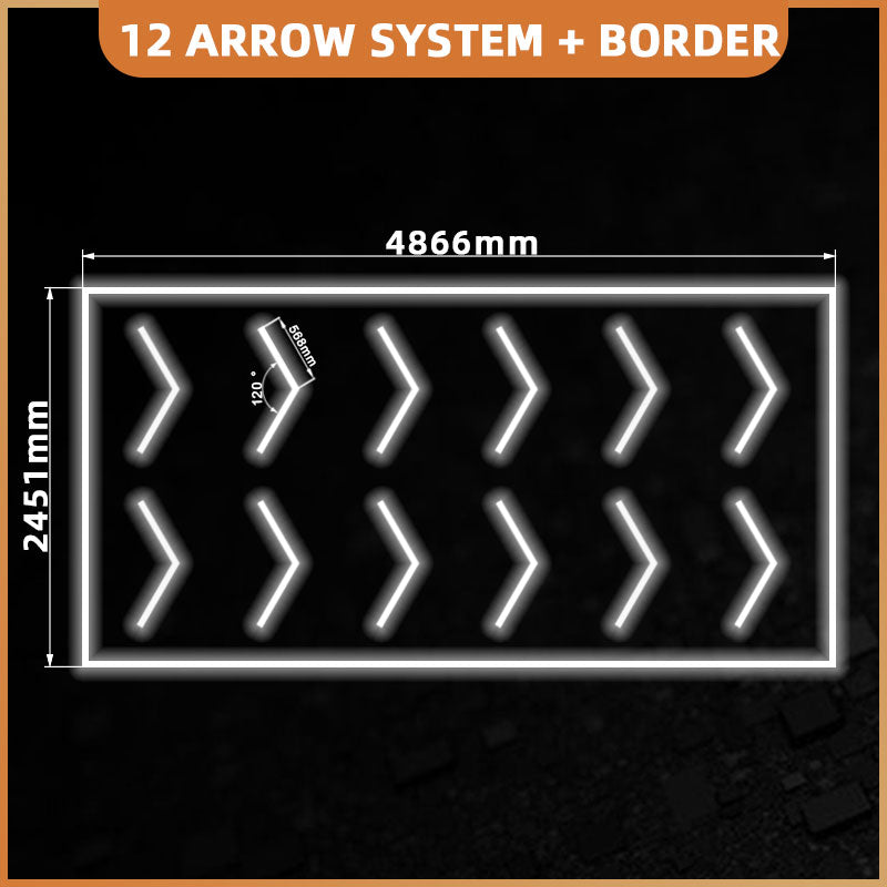 12-nooleline LED-valgustussüsteem