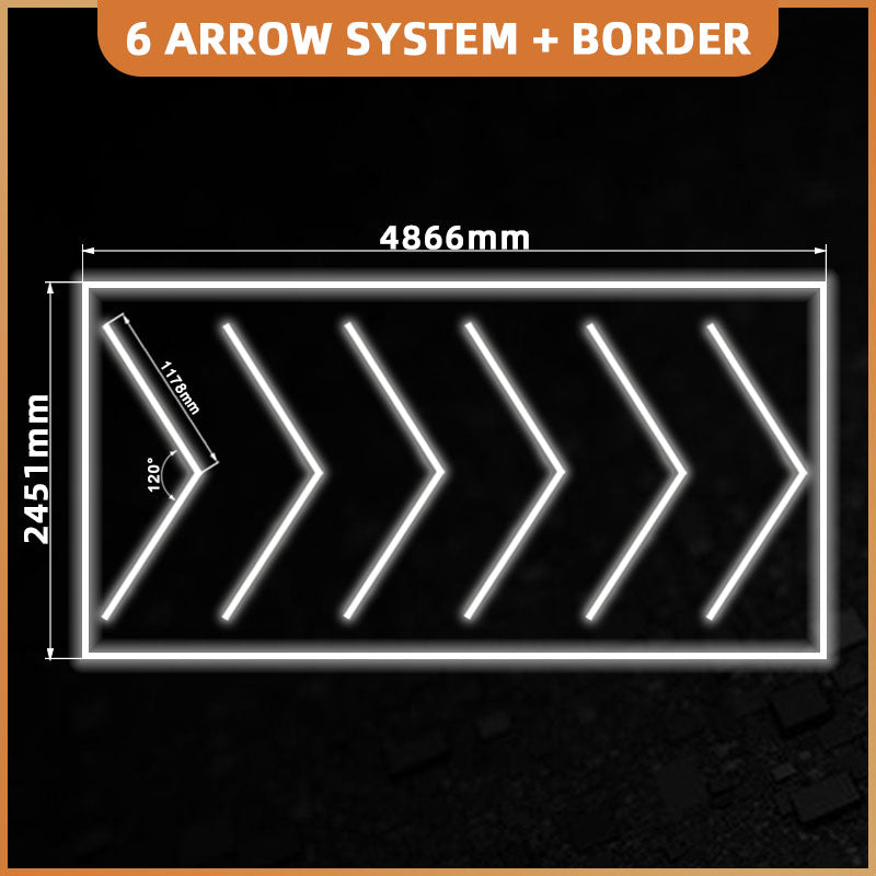 6-noolekujuline valgustussüsteem raamiga