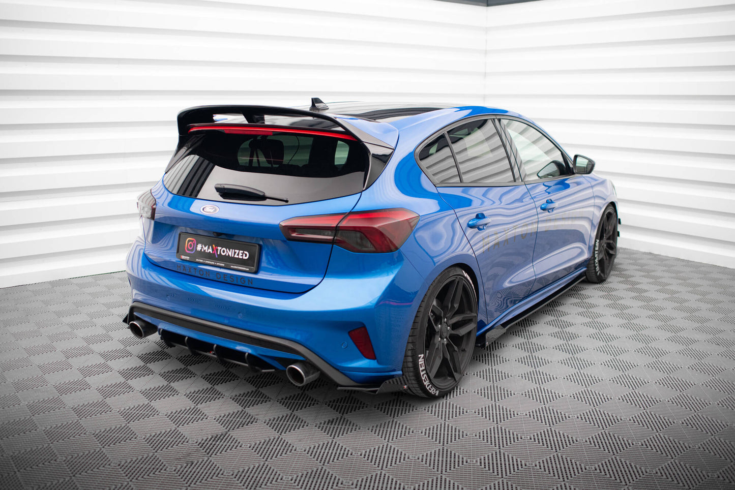 Street Pro Rear Side Splitters + Flaps Ford Focus ST Mk4