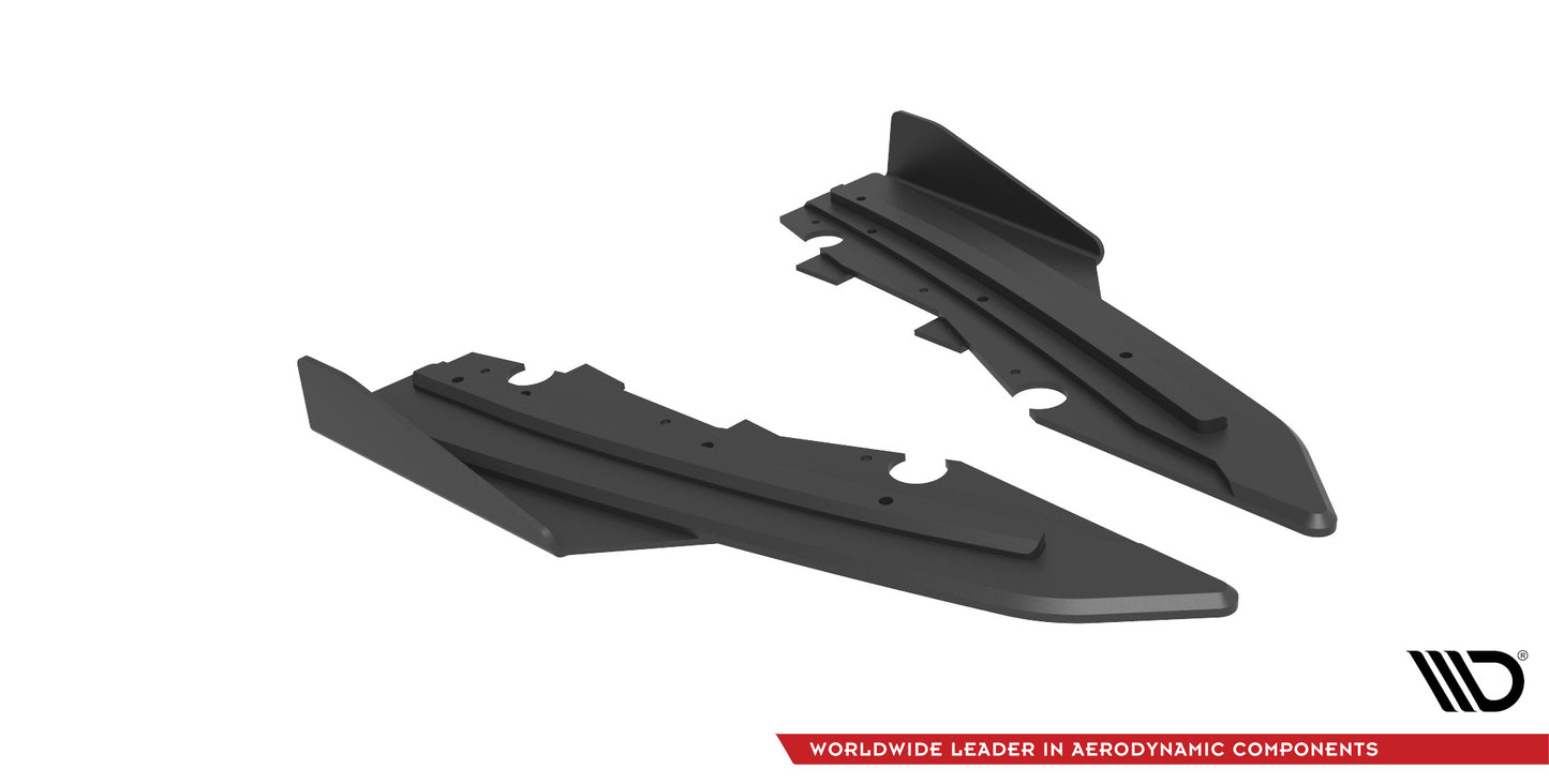 Street Pro Rear Side Splitters + Flaps Ford Mondeo Sport Mk5 Facelift / Fusion Sport Mk2 Facelift