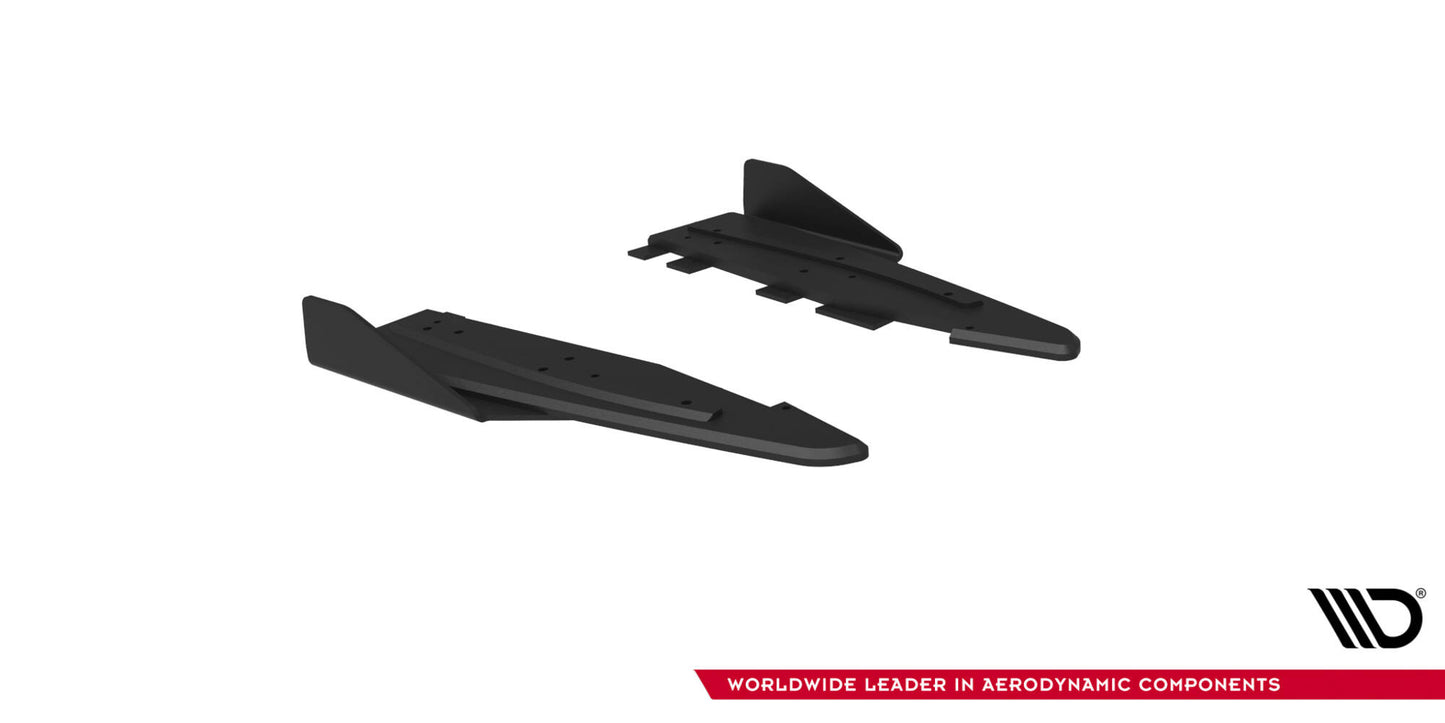 Street Pro Rear Side Splitters + Flaps Ford Mustang GT Mk6