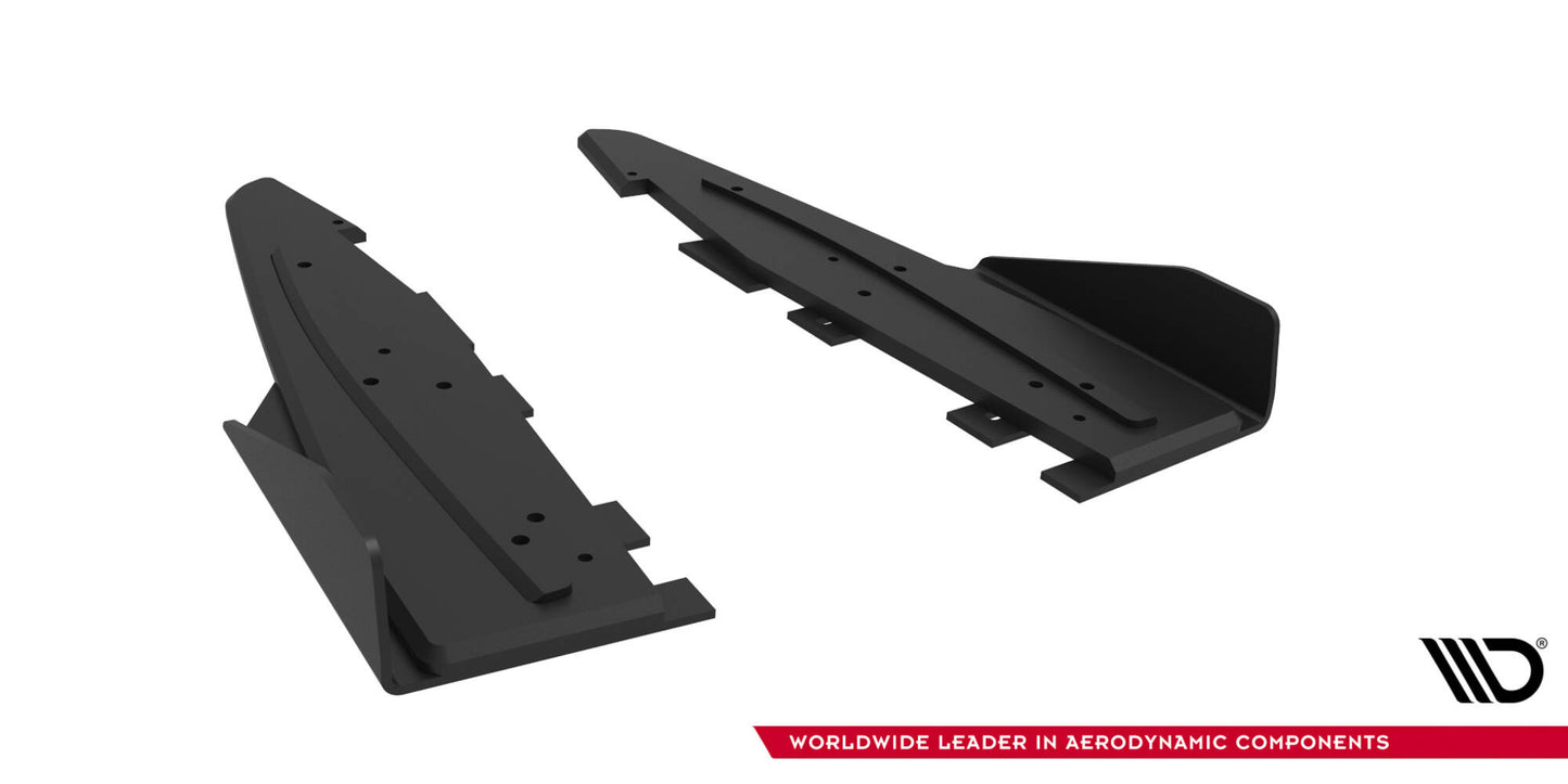 Street Pro Rear Side Splitters + Flaps Ford Mustang GT Mk6