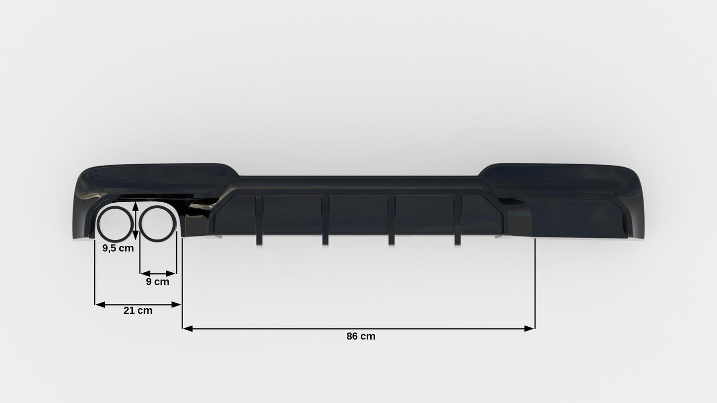 Rear Valance V.2 BMW 5 M-Pack F10 / F11 (Version with double exhaust on one side)