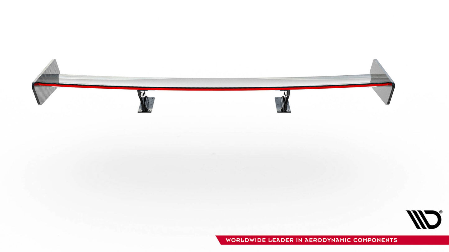 Carbon Spoiler With Internal Brackets Uprights + LED Audi A5 Coupe 8T