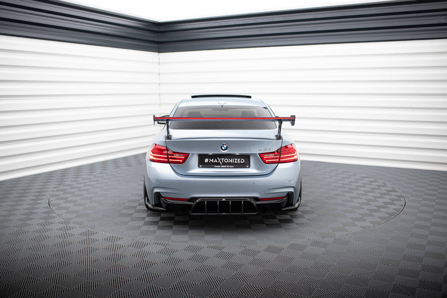 Carbon Spoiler With External Brackets Uprights + LED BMW 4 F32 / 4 F32 M-Pack Coupe