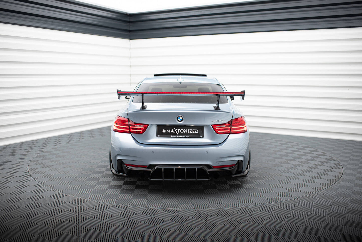 Carbon Spoiler With Internal Brackets Uprights + LED BMW 4 F32 / 4 F32 M-Pack Coupe