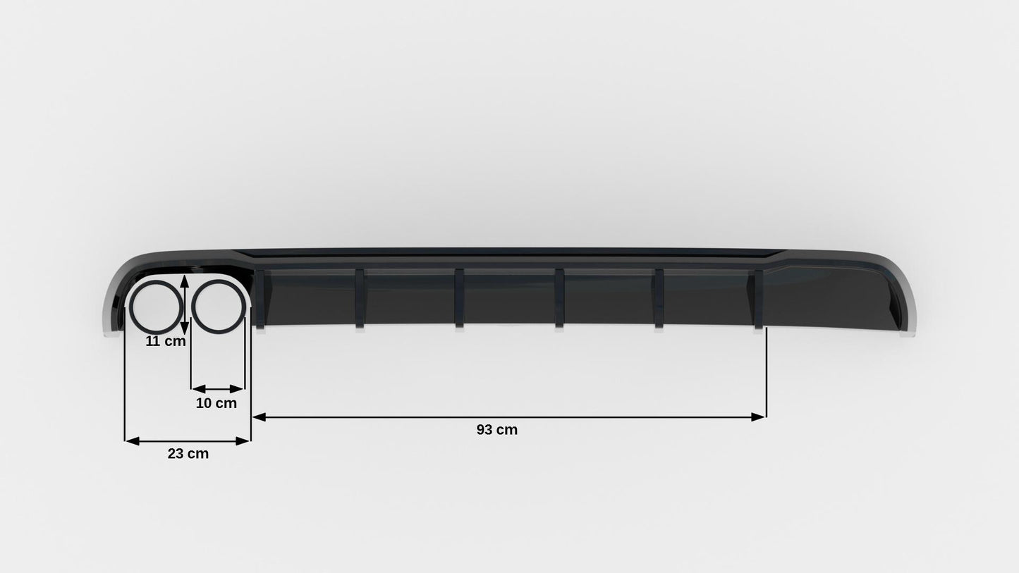 Rear Valance Audi A6 Sedan / Avant C7 (Single side dual exhaust version)