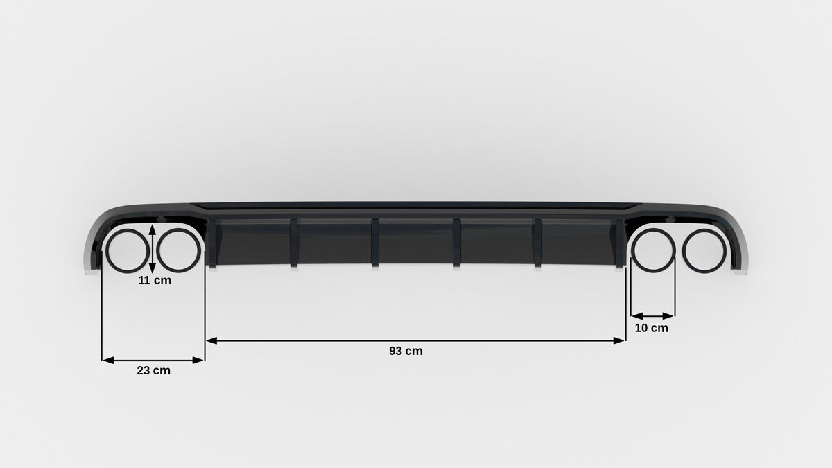 Rear Valance Audi A6 Sedan / Avant C7 (Version with dual exhausts on both sides)