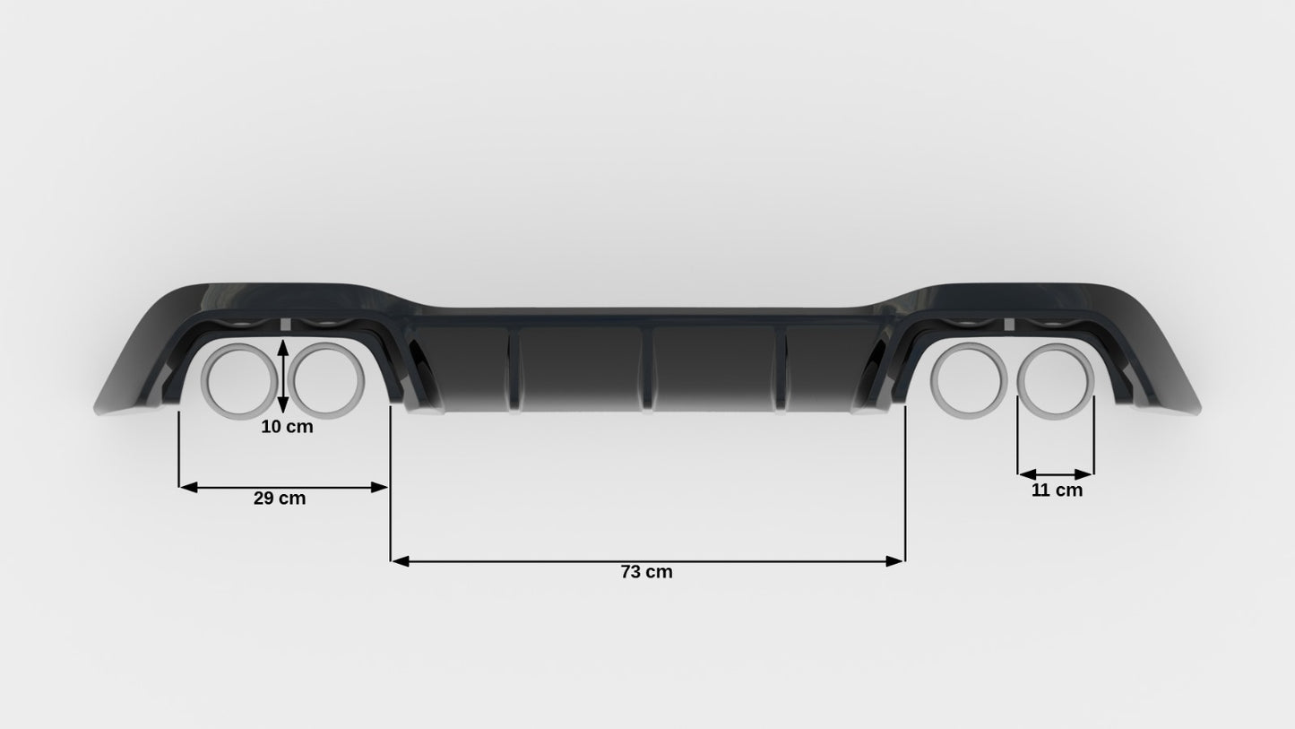 Rear Valance V.1 Volkswagen Golf R Hatchback Mk8 Facelift