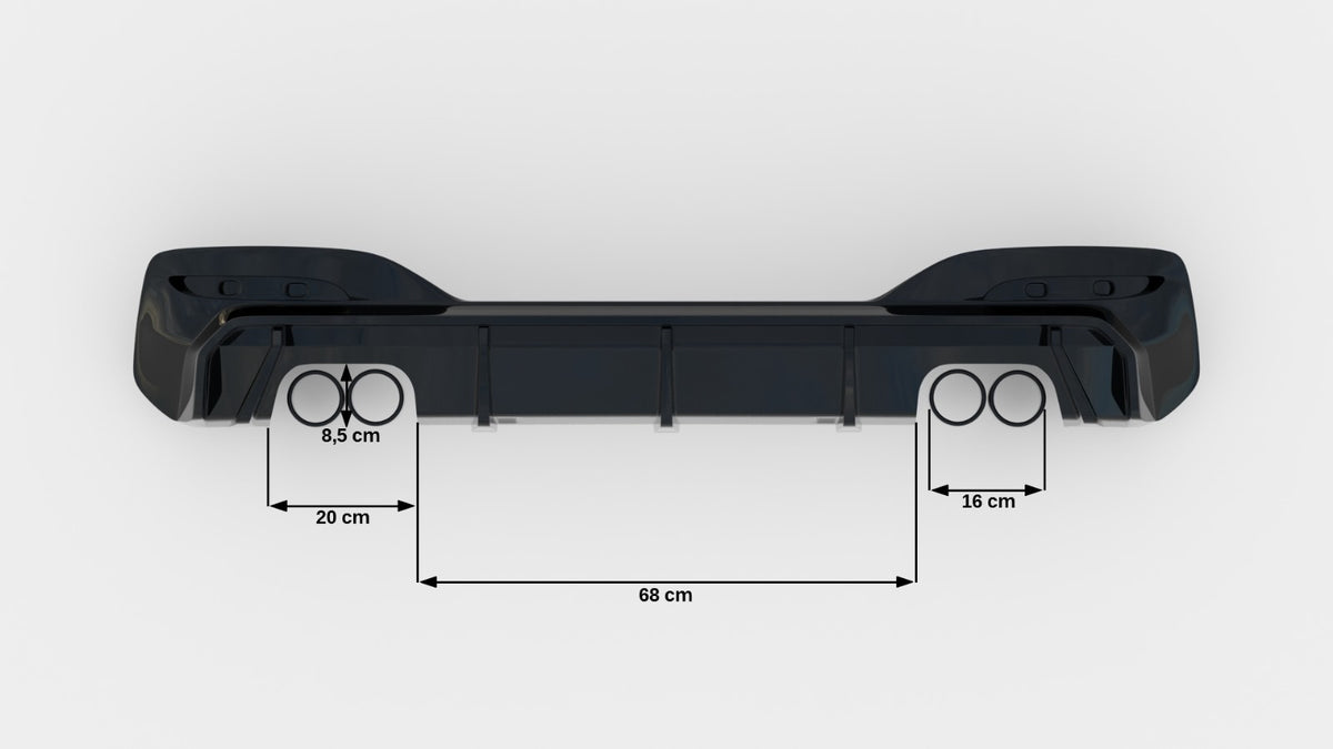 Rear Valance V.3 BMW 1 M-Pack / M140i F20 Facelift (Version with dual exhausts on both sides)