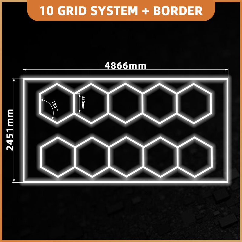 Hexagon 10 Lightning System With Border