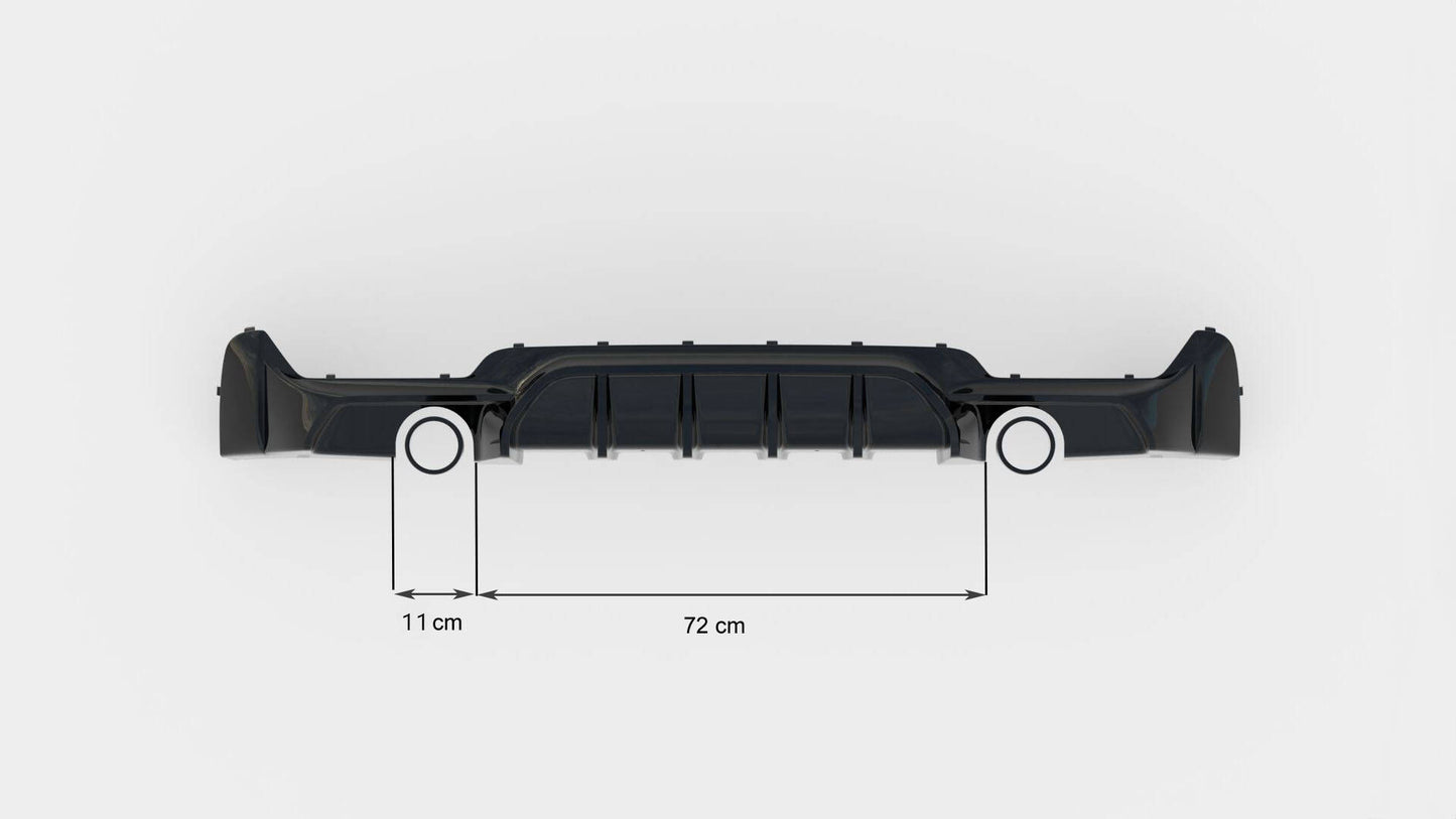 Rear Valance BMW 4 Coupe / Gran Coupe / Cabrio M-Pack F32 / F36 / F33 (Version with single exhausts on both sides)
