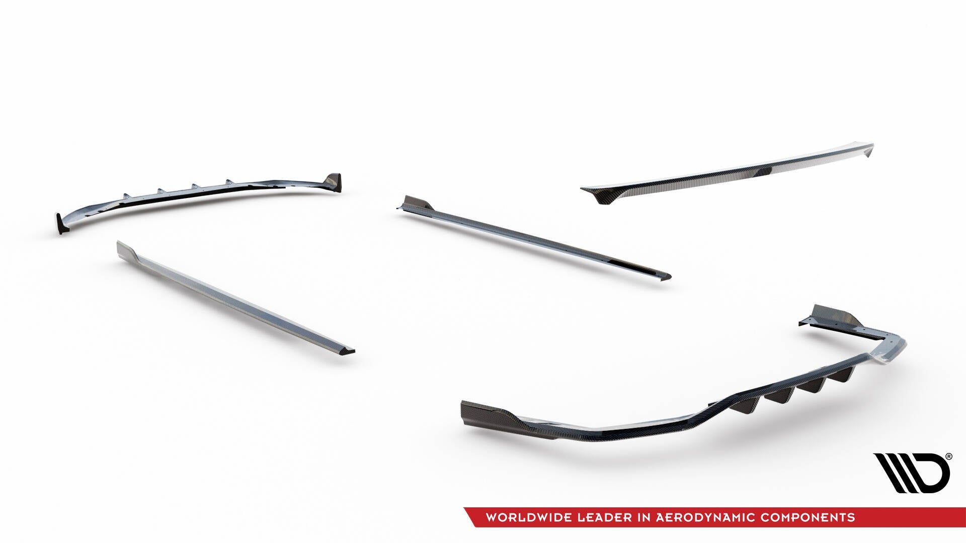 Set of Prepreg Carbon Fiber Splitters BMW 7 M-Pack G11 Facelift