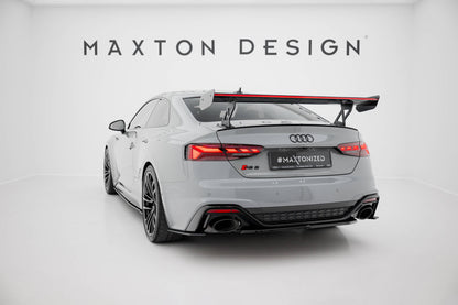 Carbon Spoiler With External Brackets Uprights V.1 + LED Audi A5 / A5 S-Line / S5 / RS5 Coupe F5 / F5 Facelift