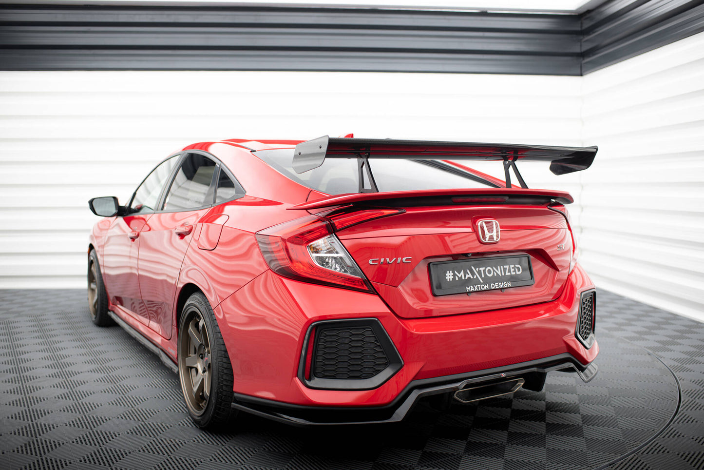 Carbon Spoiler With Upper Swan Mounting  Honda Civic SI Mk10