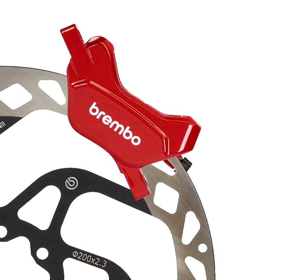 Brembo GR-PRO brake caliper on mounting bracket – Bracket +40mm