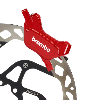 Brembo GR-PRO brake caliper on mounting bracket – Bracket +40mm
