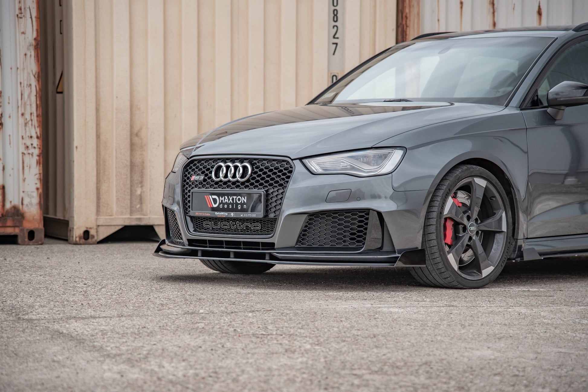 Street Pro Front Splitter + Flaps Audi RS3 8V Sportback