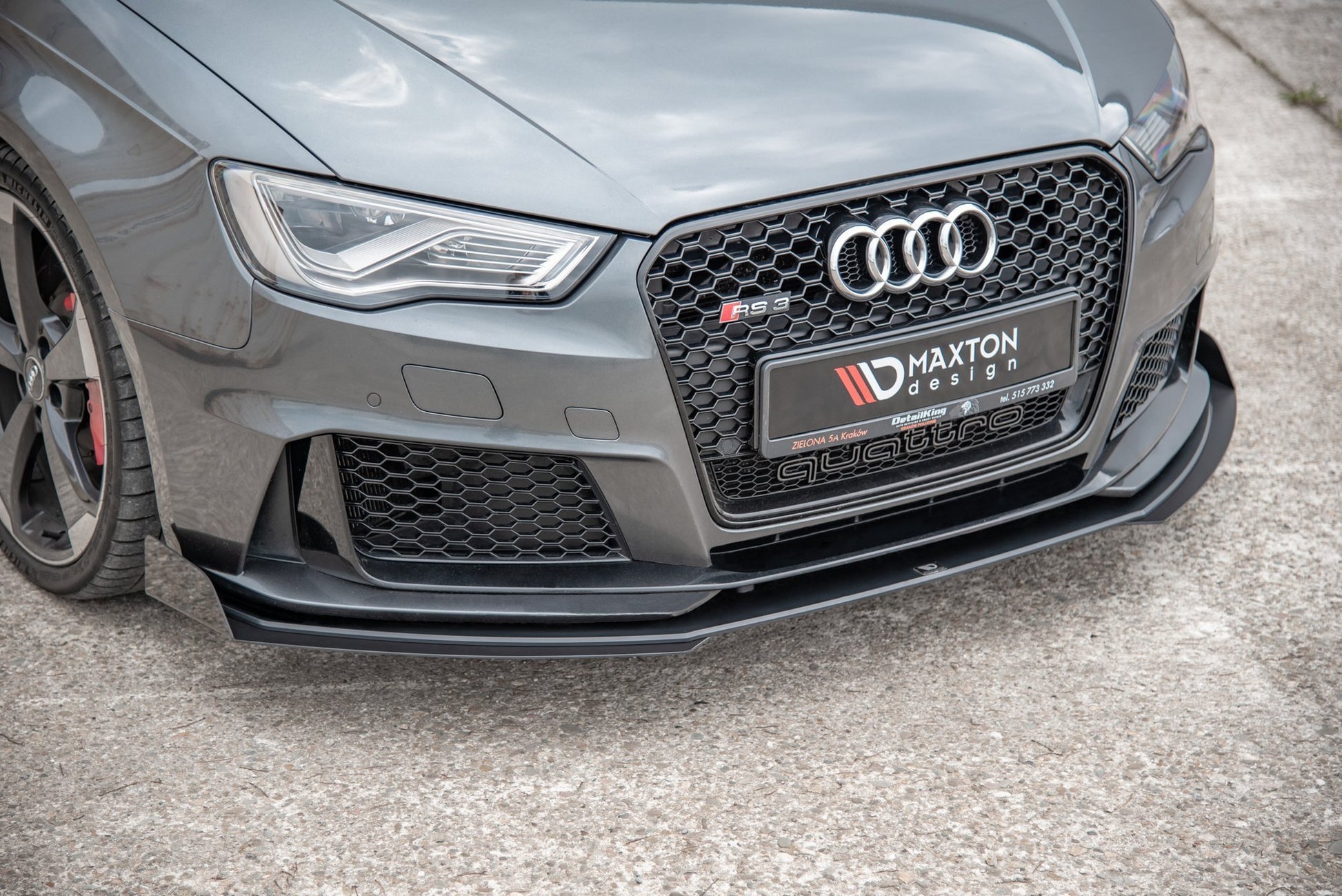 Street Pro Front Splitter + Flaps Audi RS3 8V Sportback