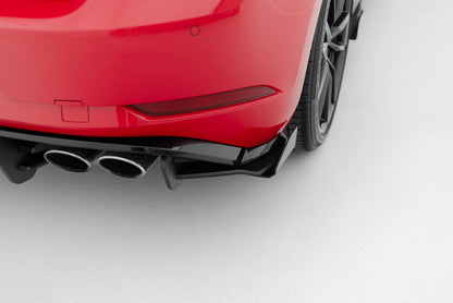 Street Pro Rear Side Splitters + Flaps VW Golf 7 R Facelift