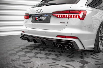 Rear Valance + Exhaust Ends Imitation Audi A6 S-Line / S6 C8 / C8 Facelift