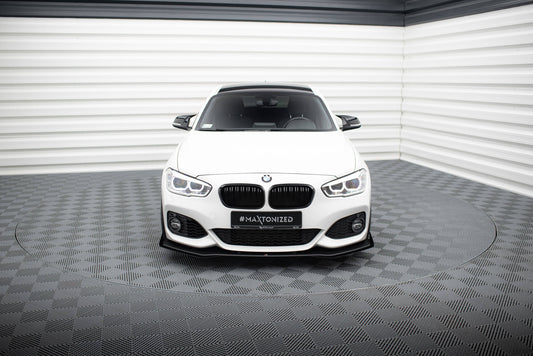 Street Pro Front Splitter V.3 + Flaps for BMW 1 F20 M-Pack Facelift / M140i