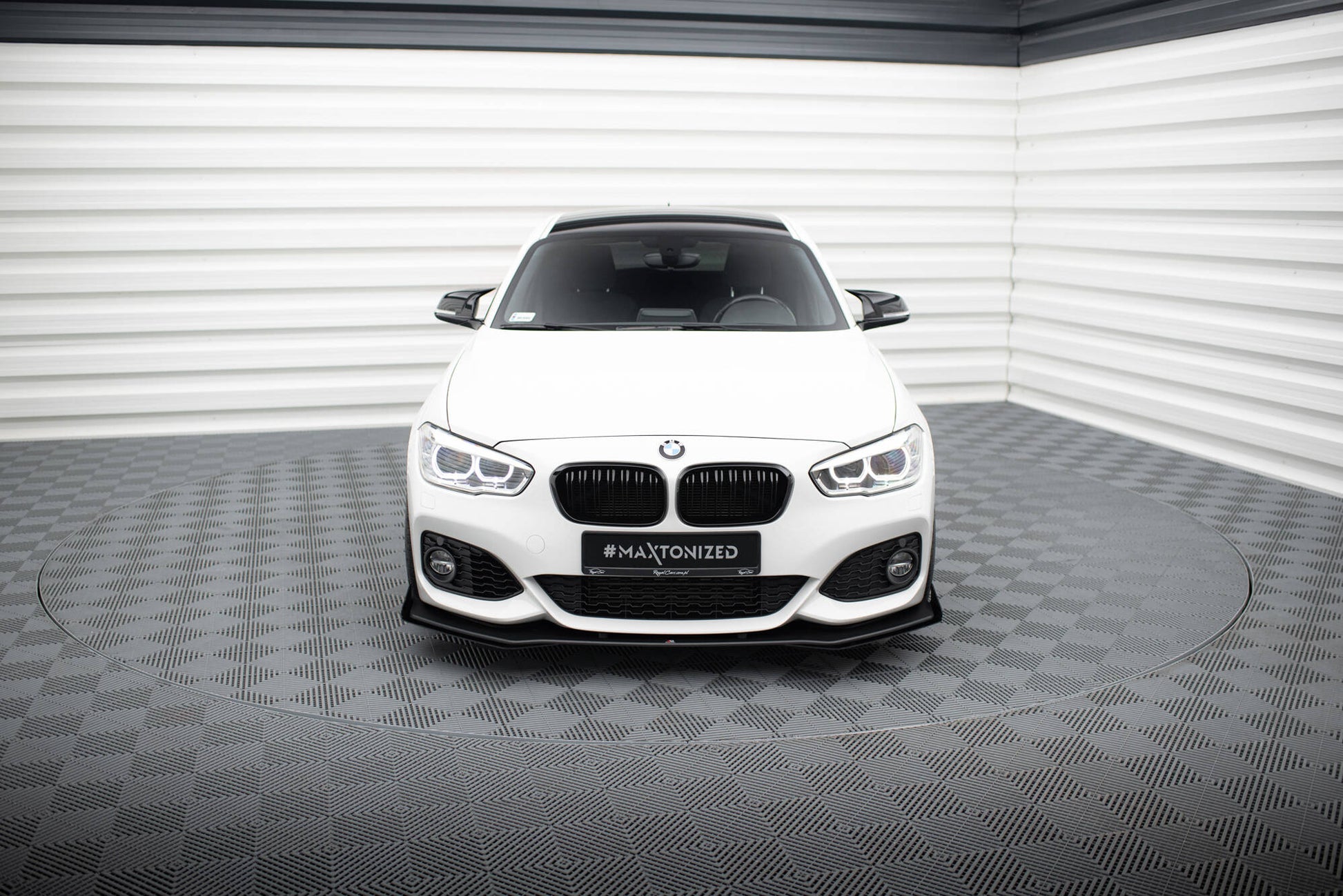 Street Pro Front Splitter V.3 + Flaps for BMW 1 F20 M-Pack Facelift / M140i