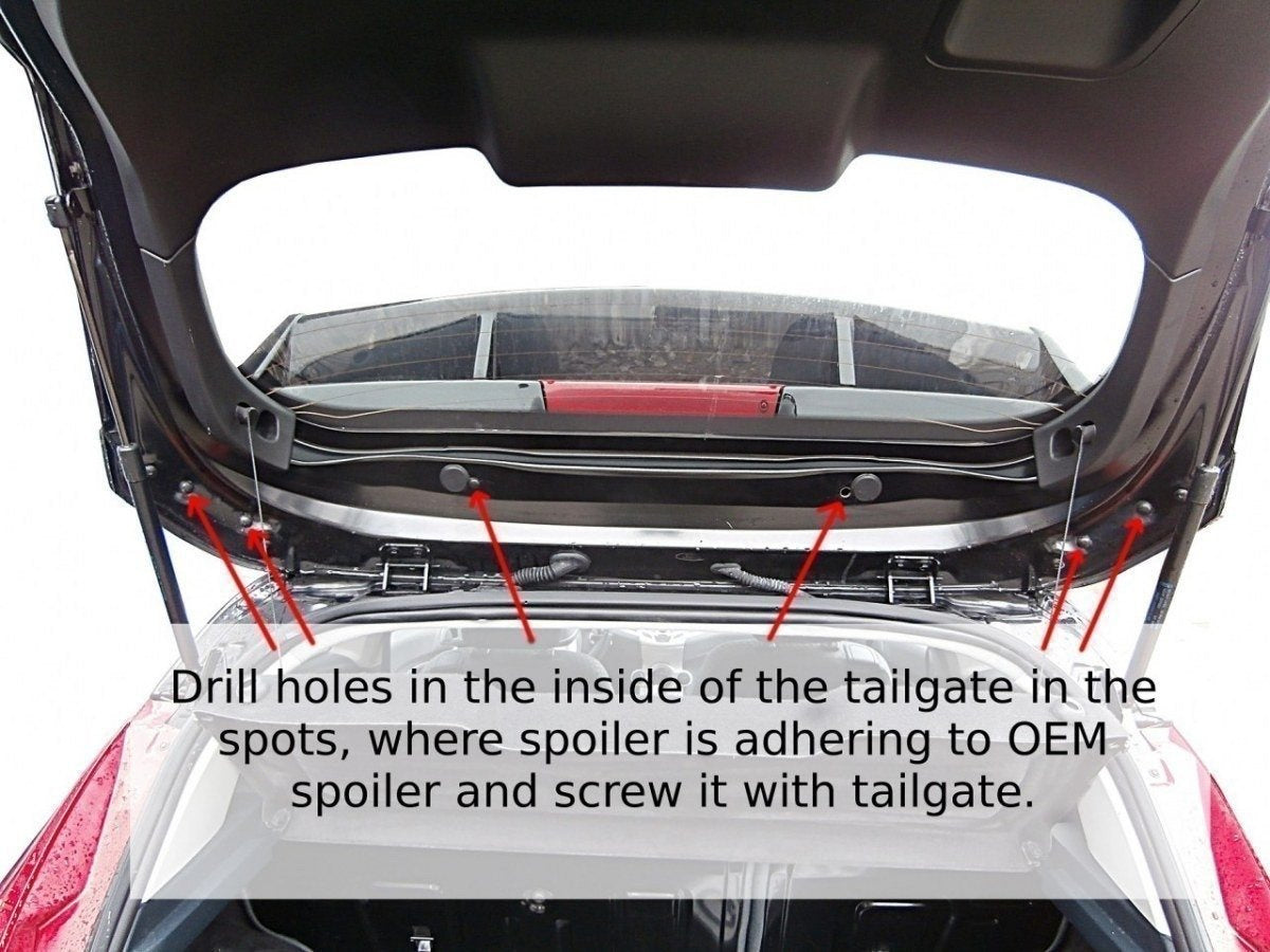 Roof Spoiler (RS Look) Ford Fiesta Mk7 / Mk7 FL - Not Primed
