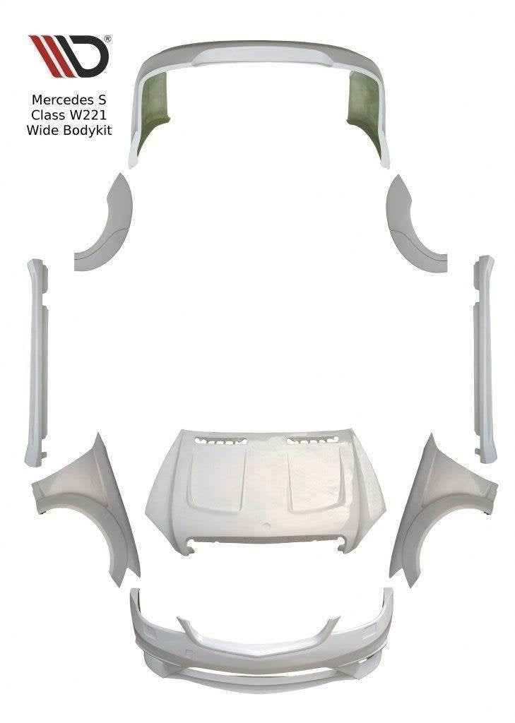 Wide Bodykit Mercedes S W221 - Not Primed