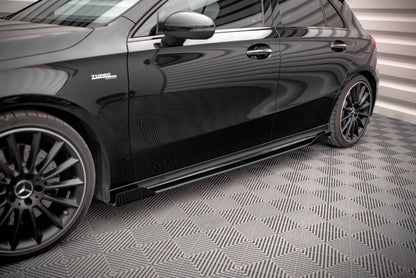 Street Pro Side Skirts Diffusers + Flaps Mercedes A35 AMG / AMG-Line Aero Pack W177