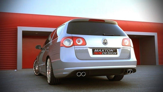 REAR BUMPER SPOILER VW PASSAT B6 ( R-LINE LOOK ) 2 EXHAUSTS - Not Primed