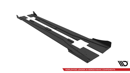 Street Pro Side Skirts Diffusers + Flaps Mercedes-Benz A 45 AMG W176 Facelift