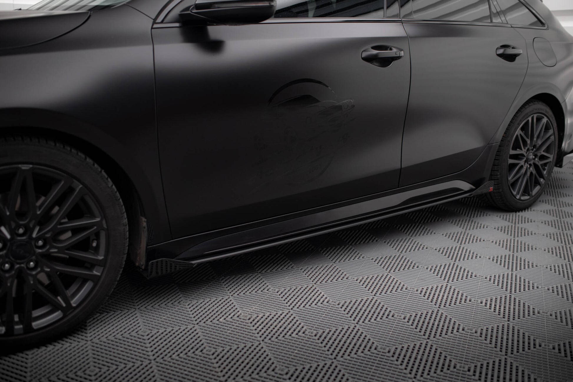 Street Pro Side Skirts Diffusers + Flaps Kia Proceed GT / GT-Line Mk1 Facelift / Ceed GT Mk3 Facelift