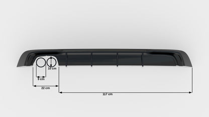 Rear Valance Audi A3 Sportback 8V Facelift (Version with double exhaust tip)