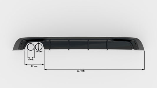 Rear Valance Audi A3 Sportback 8V Facelift (Version with double exhaust tip)