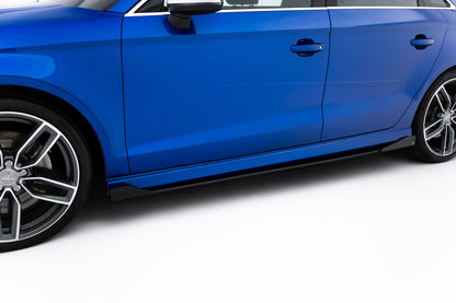 Street Pro Side Skirts Diffusers + Flaps Audi S3 / A3 S-Line Sedan 8V