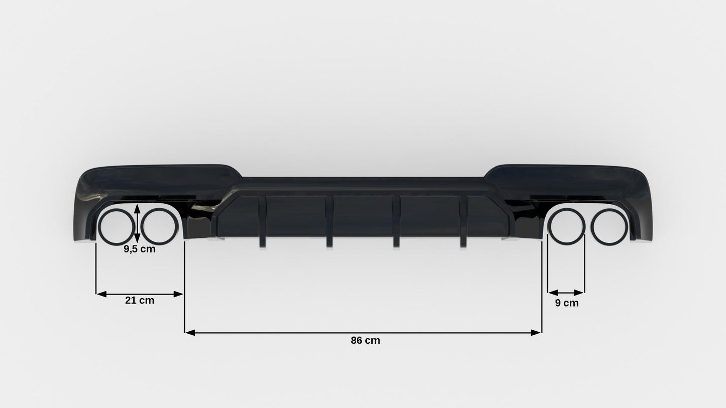 Rear Valance V.2 BMW 5 M-Pack F10 / F11 (Version with two double exhausts)