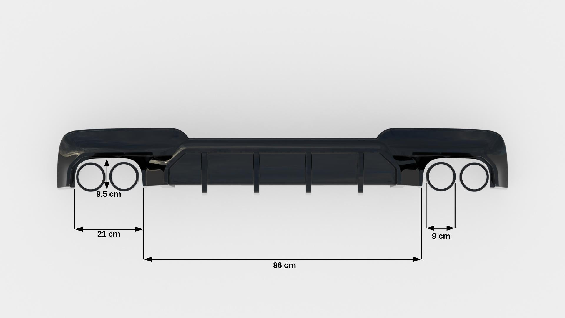 Rear Valance V.2 BMW 5 M-Pack F10 / F11 (Version with two double exhausts)