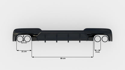 Rear Valance V.2 BMW 5 M-Pack F10 / F11 (Version with two double exhausts)