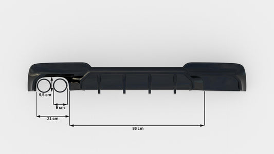 Rear Valance V.2 BMW 5 M-Pack F10 / F11 (Version with double exhaust on one side)