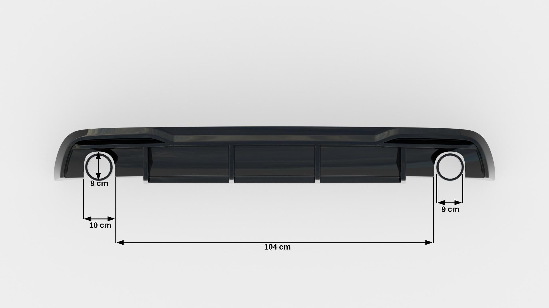 Rear Valance Audi A5 8T Facelift (Version with single exhausts on both sides)
