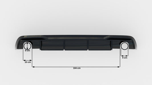 Rear Valance Audi A5 8T Facelift (Version with single exhausts on both sides)