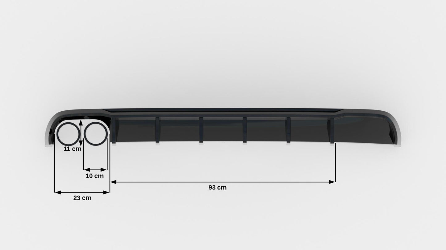 Rear Valance Audi A6 Avant C7 (Single side dual exhaust version)
