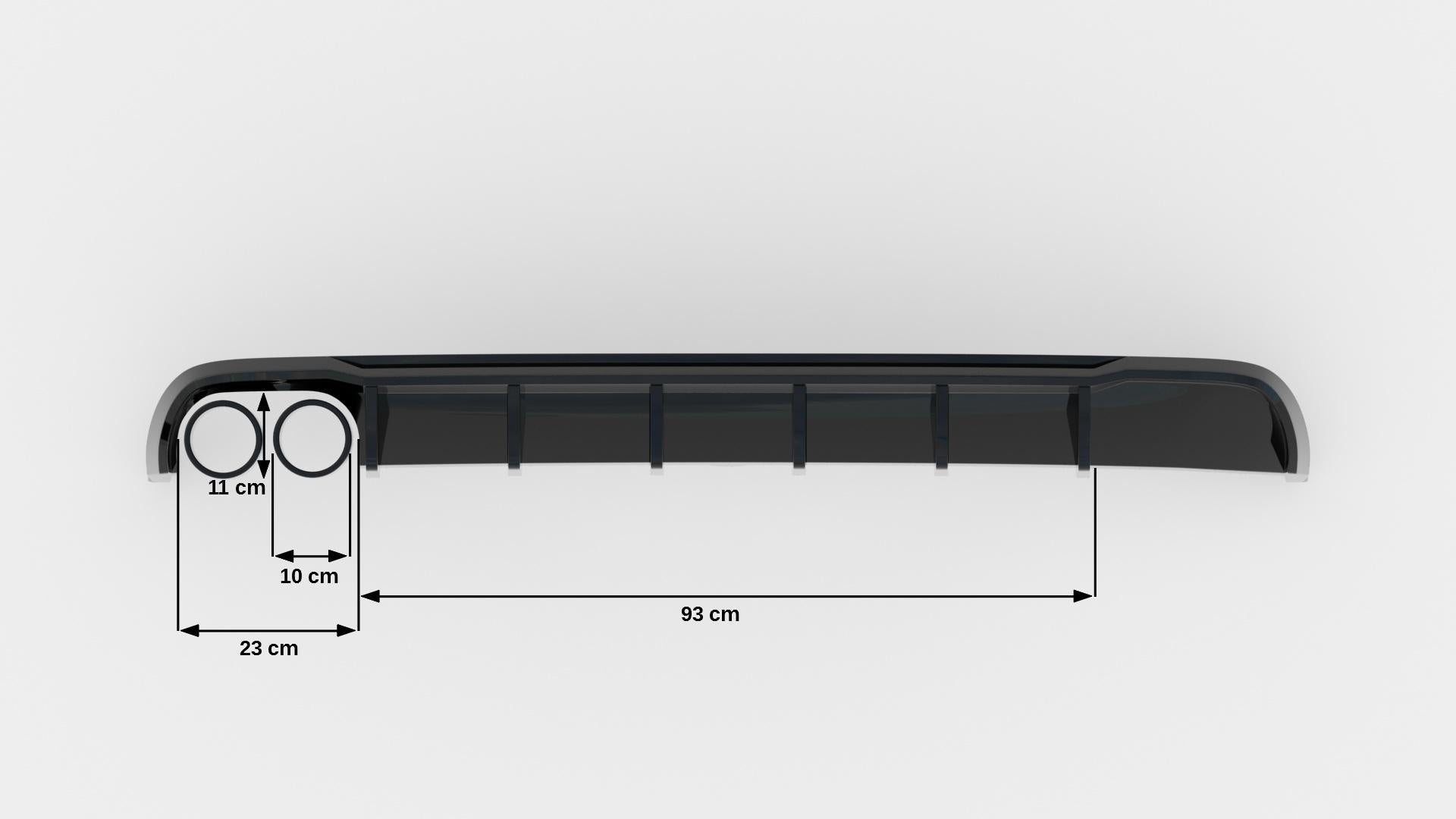 Rear Valance Audi A6 Avant C7 (Single side dual exhaust version)