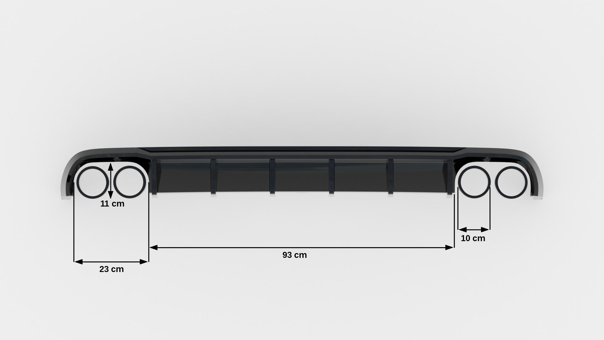 Rear Valance Audi A6 Avant C7 (Version with dual exhausts on both sides)
