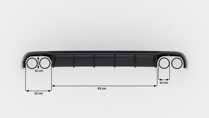 Rear Valance Audi A6 Avant C7 (Version with dual exhausts on both sides)