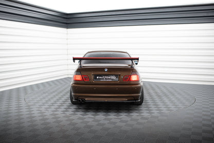 Carbon Spoiler With External Brackets Uprights + LED BMW 3 Coupe E46