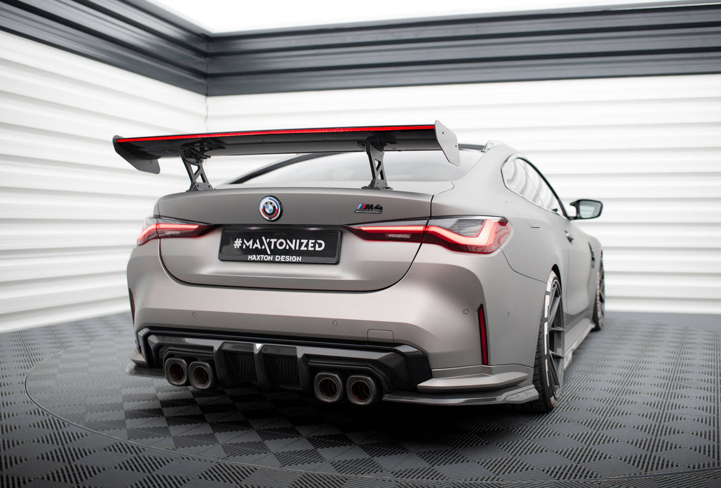 Carbon Spoiler With Internal Brackets Uprights + LED BMW M4 G82 / M440i G22 / 4 M-Pack G22