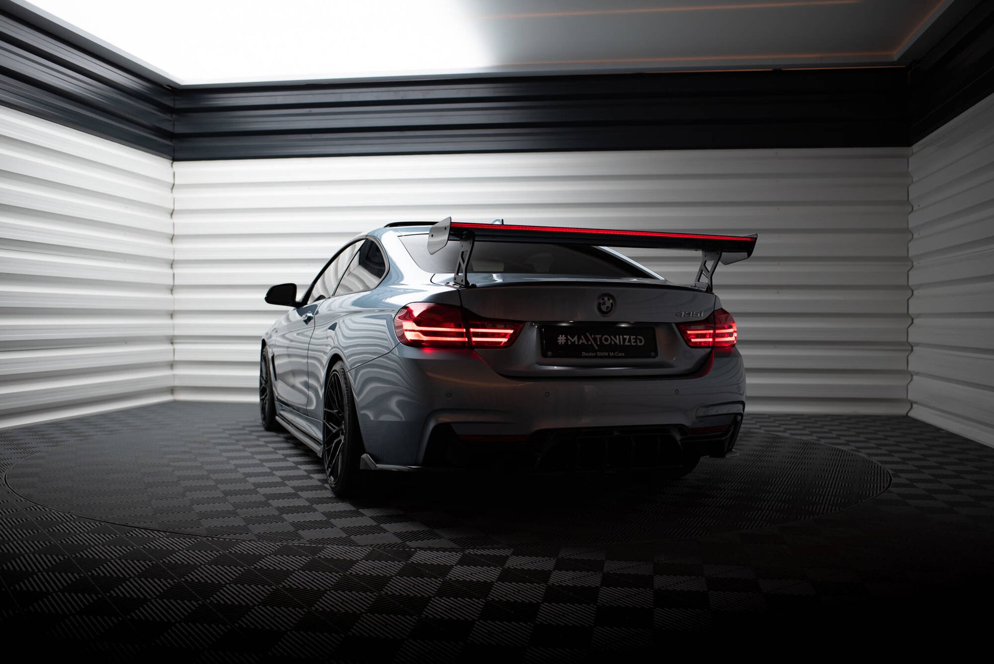 Carbon Spoiler With External Brackets Uprights + LED BMW 4 F32 / 4 F32 M-Pack Coupe