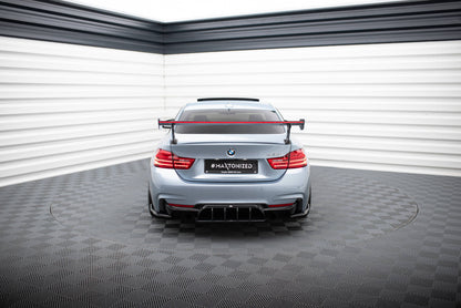 Carbon Spoiler With External Brackets Uprights + LED BMW 4 F32 / 4 F32 M-Pack Coupe